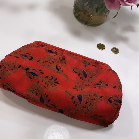 Suede red clutch - Picture 4 of 4